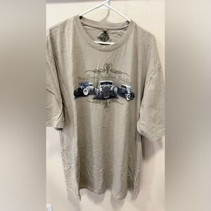 Mens NWOT Hot Rod T-Shirt Tan SZ XLT Says The Good The Bad The Ugly